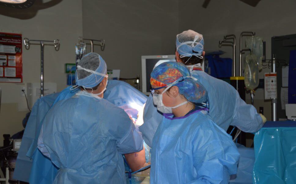 Alaska Orthopedic surgeons perform hip replacement.