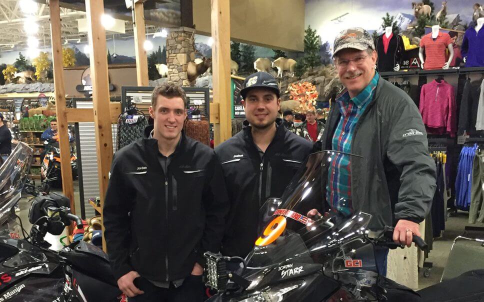 Dr. McNamara poses with Team #9 at the Iron Dog Safety Expo at Cabela's.
