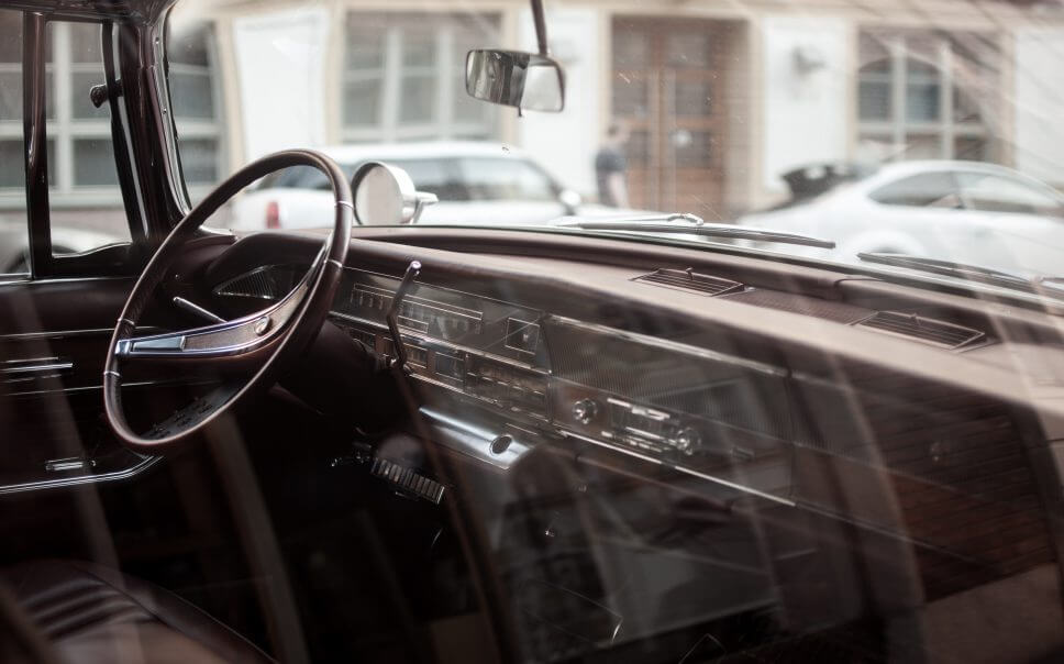 Vintage car dashboard