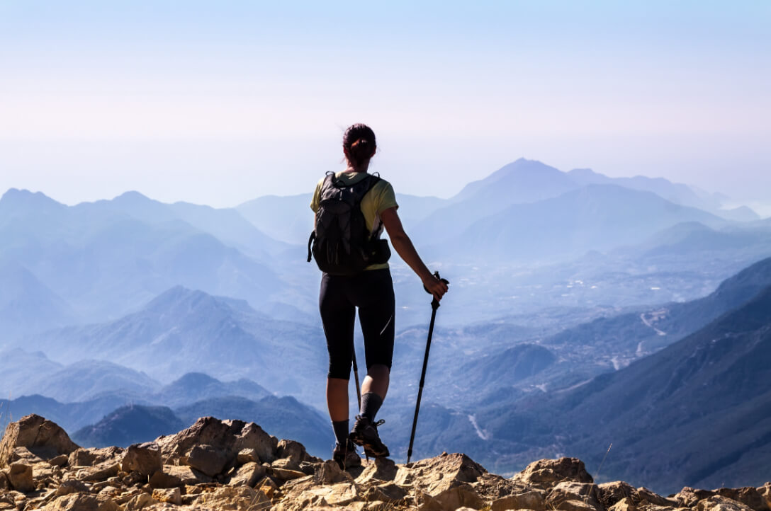 Orthopedic patient hikes in Alaskan wilderness